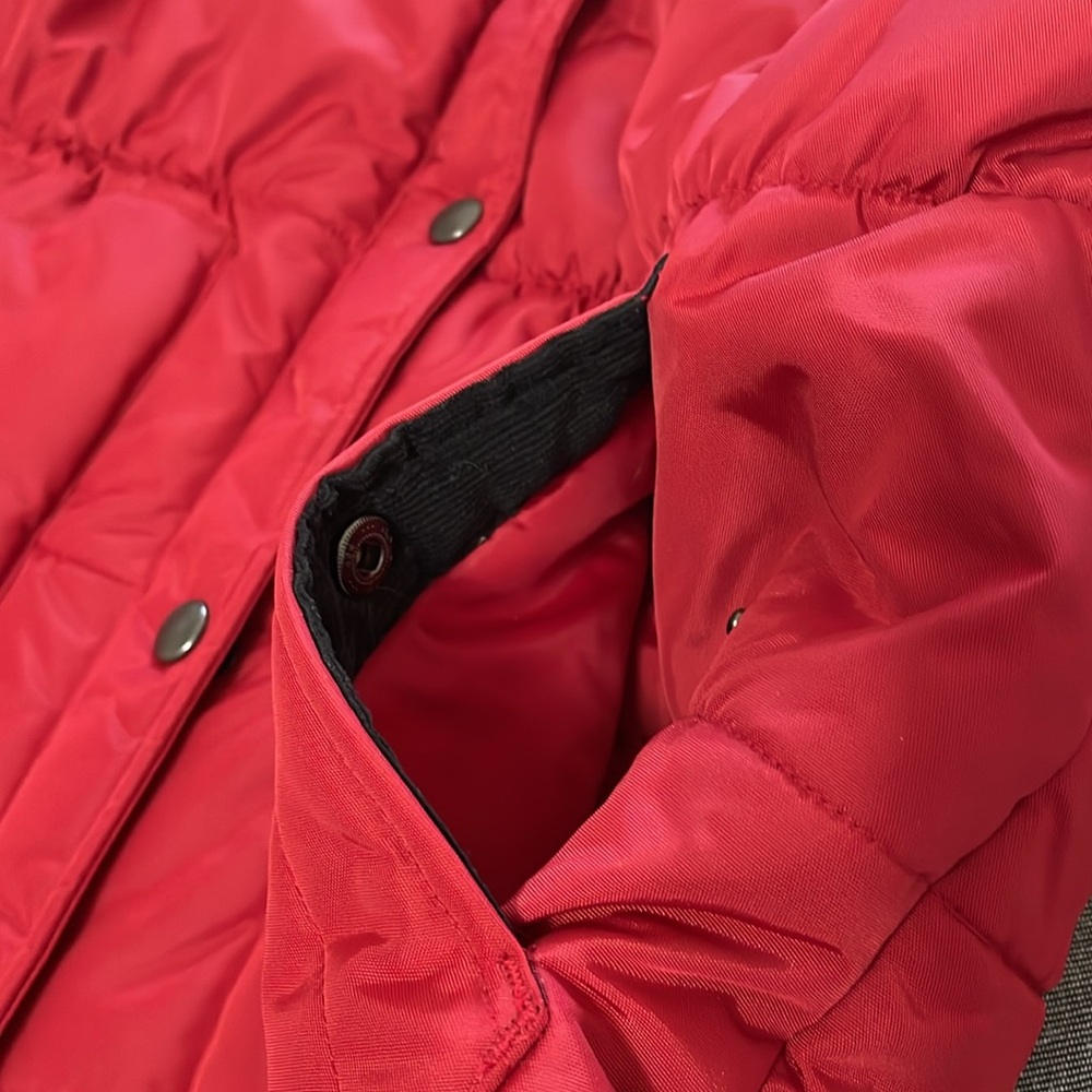 Eddie Bauer Red Black Buffalo Checkered Quilted Puffer Vest Size Medium Pockets - Picture 12 of 15